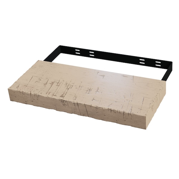 Designs Of Distinction 10" x 24" Rustic Hand Scraped Floating Shelf, Hard Maple 01FL102410HM1 - main